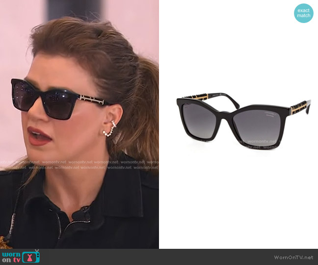 Chanel 5374-B Square Sunglasses worn by Kelly Clarkson on The Kelly Clarkson Show