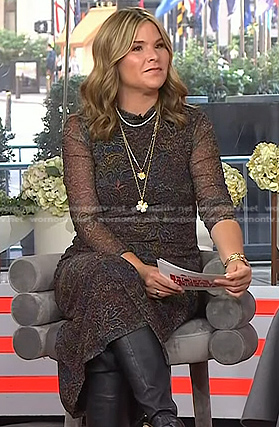 Jenna’s floral mesh midi dress on Today