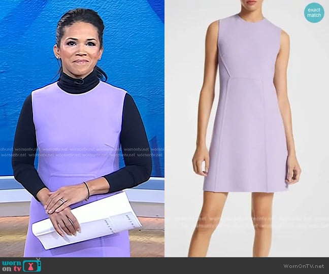 Michael Kors Double-Face Wool Shift Dress worn by Laura Jarrett on Today