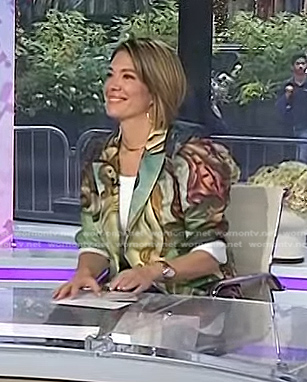 Michelle Collins’ print blazer on Today