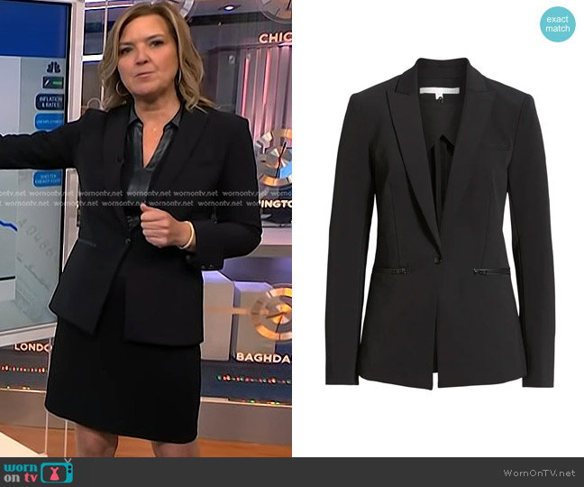 Veronica Beard Scuba Jacket worn by Christine Romans on NBC News Daily