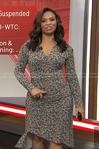 Adelle’s floral v-neck dress on Today