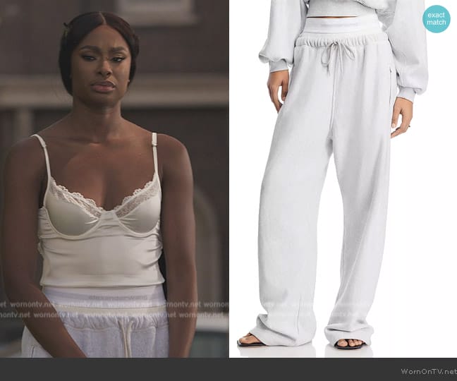 Alexander Wang Wide Leg Sweatpants worn by Hilary Banks (Coco Jones) on Bel-Air