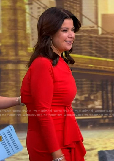 Ana’s red ruffle dress on The View
