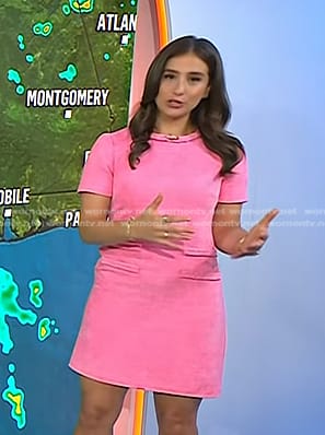 Angie Lassman’s pink tweed shift dress on Today