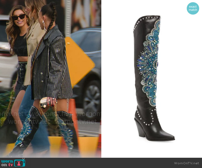 Azalea Wang Axelbeat Pointed Toe Boot worn by Amanza Smith on Selling Sunset