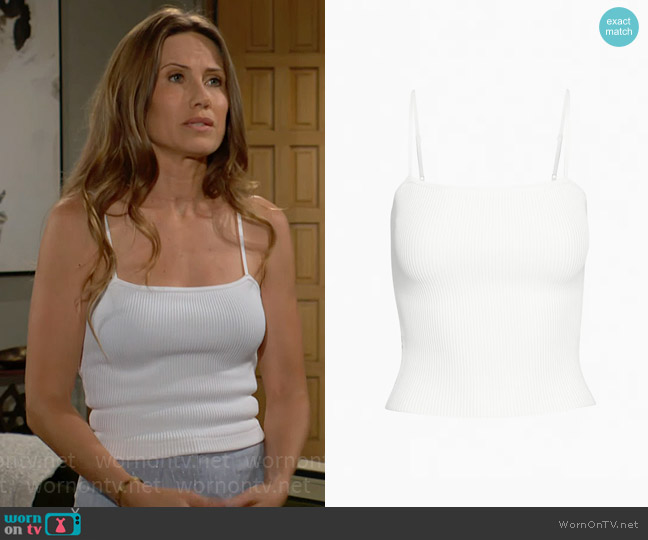 Babaton Sculpt knit cami tank worn by Heather Stevens (Vail Bloom) on The Young and the Restless