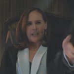 Bev’s blue double breasted blazer on Only Murders in the Building