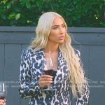 Bre’s leopard blazer and flare pants on Selling Sunset