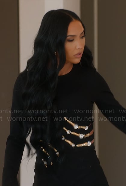 Bre’s black claw dress on Selling Sunset