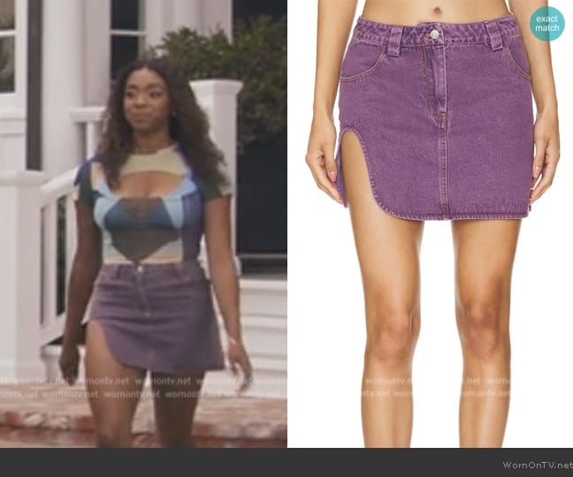By.Dyln Zayne Mini Skirt worn by Lisa (Simone Joy Jones) on Bel-Air