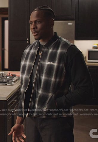 Cam’s plaid vest on All American Homecoming