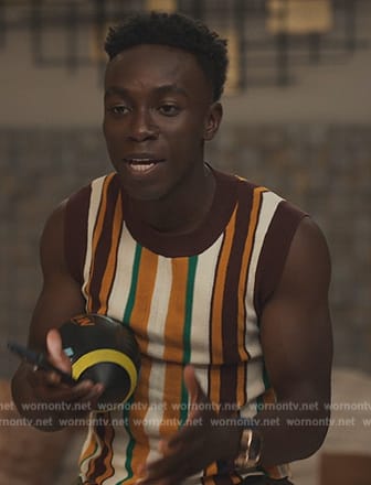 Carlton’s striped vest on Bel-Air