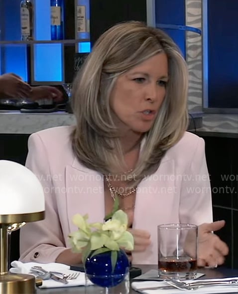 Carly’s light pink blazer on General Hospital