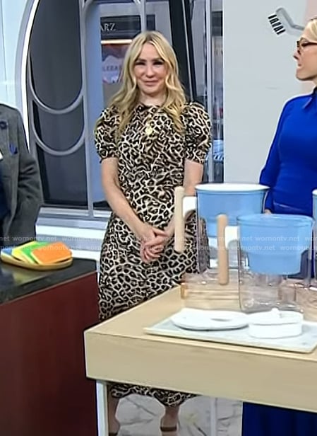 Chassie’s leopard print midi dress on Today