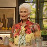 Cristina Ferrare’s floral print tie neck blouse on The Drew Barrymore Show
