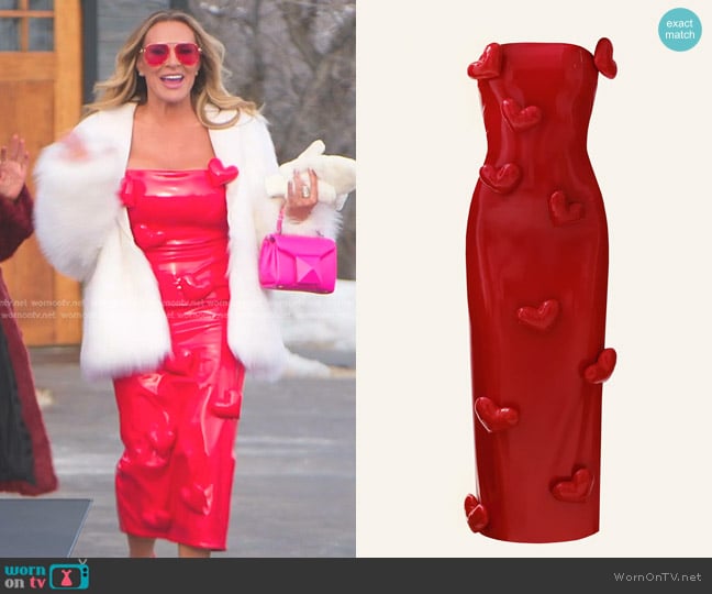 Love Killa Dress in Red Patent Cultnaked worn by Heather Gay on The Real Housewives of Salt Lake City