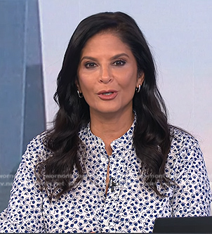 Darlene’s white printed shirtdress on Today