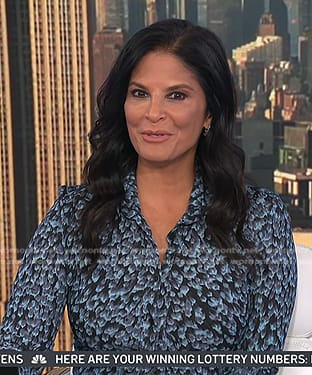 Darlene’s blue print shirtdress on Today