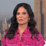 Darlene’s pink printed dress on Today