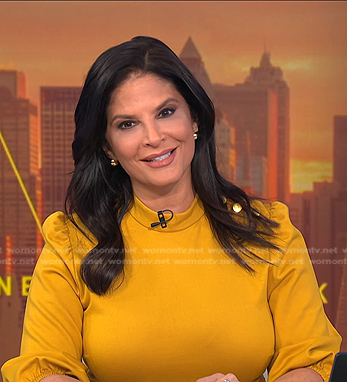 Darlene’s yellow puff sleeve dress on Today
