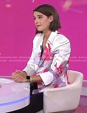 Daryn Carp’s white floral blazer on Today