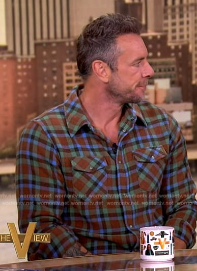 Dax Shepard’s plaid button down shirt on The View