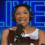 Deja Vu's floral print sleeveless dress on Live with Kelly and Mark