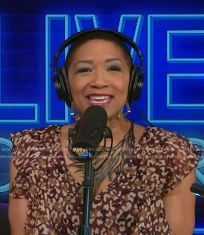 Deja Vu’s floral print dress on Live with Kelly and Mark