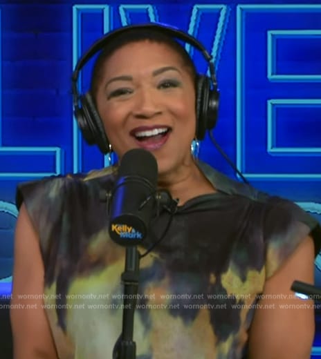 Deja Vu’s tie dye dress on Live with Kelly and Mark