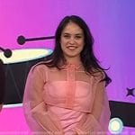 Donna’s pink sheer cropped top on Today
