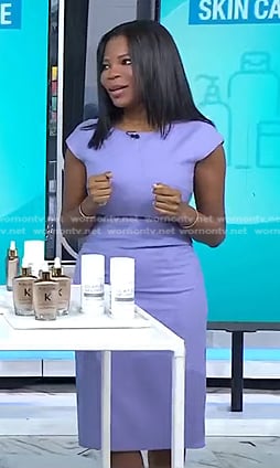 Dr. Michelle Henry’s lilac cap sleeve dress on Today