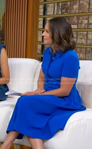 Elizabeth’s blue shirtdress on Good Morning America