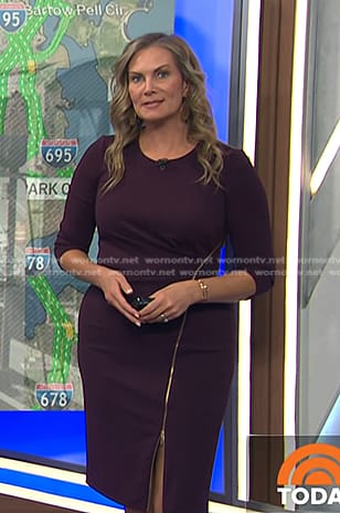 Emily’s purple zip dress on Today