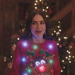 Emily’s light up Christmas sweater on Emily in Paris