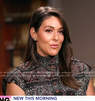Erielle’s black bandana print dress on Good Morning America