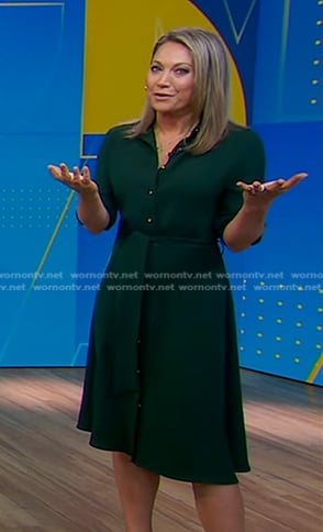 Ginger’s green shirtdress on Good Morning America