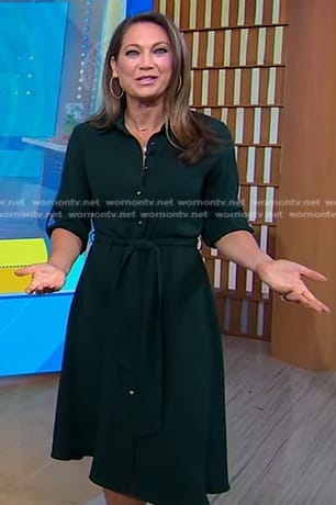 Ginger’s green shirtdress on Good Morning America