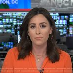Hallie’s orange collared blouse on Today