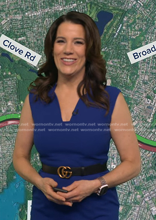 Heather’s GG buckle belt on Good Morning America