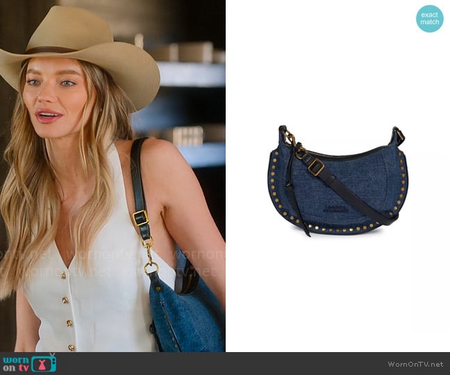 Isabel Marant Denim Oksan Bag worn by Alanna Gold on Selling Sunset