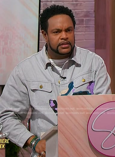 Jawn’s embroidered jacket and pants on Sherri