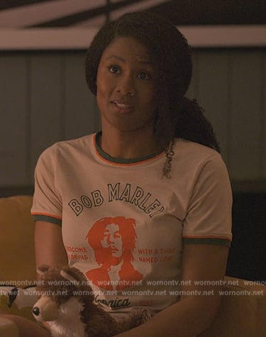 Jax’s Bob Marley graphic tee on Reasonable Doubt