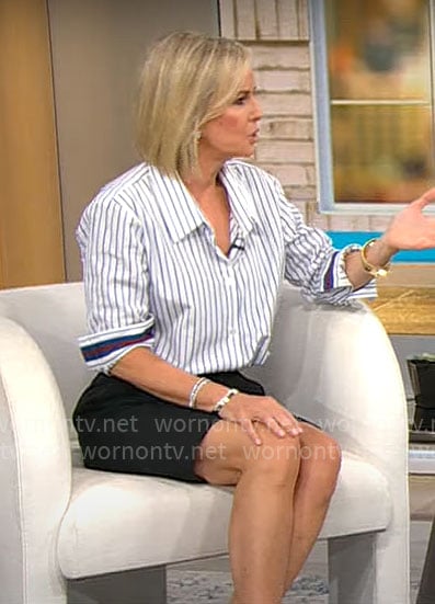 Dr Jennifer Ashton’s striped shirt on CBS Mornings