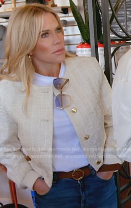 Jennifer’s white tweed jacket on The Real Housewives of Orange County