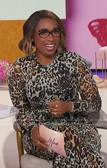 Jennifer’s animal print mesh dress on The Jennifer Hudson Show