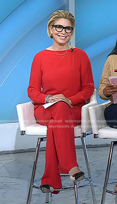 Jill’s colorblock bow mules on Today