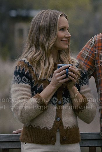 Joanne’s fair isle cardigan on Nobody Wants This