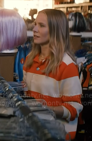Joanne’s orange striped polo sweater on Nobody Wants This