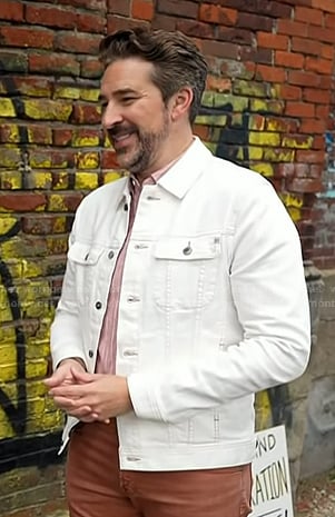 Joe Fryer’s white denim jacket on Today